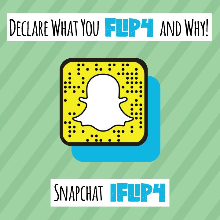 iFLIP4's tweet image. Join us LIVE on snapchat today to see what causes ppl FLIP4 &amp;amp; why. Submit your own videos by snapping us&amp;lt;3 #charity