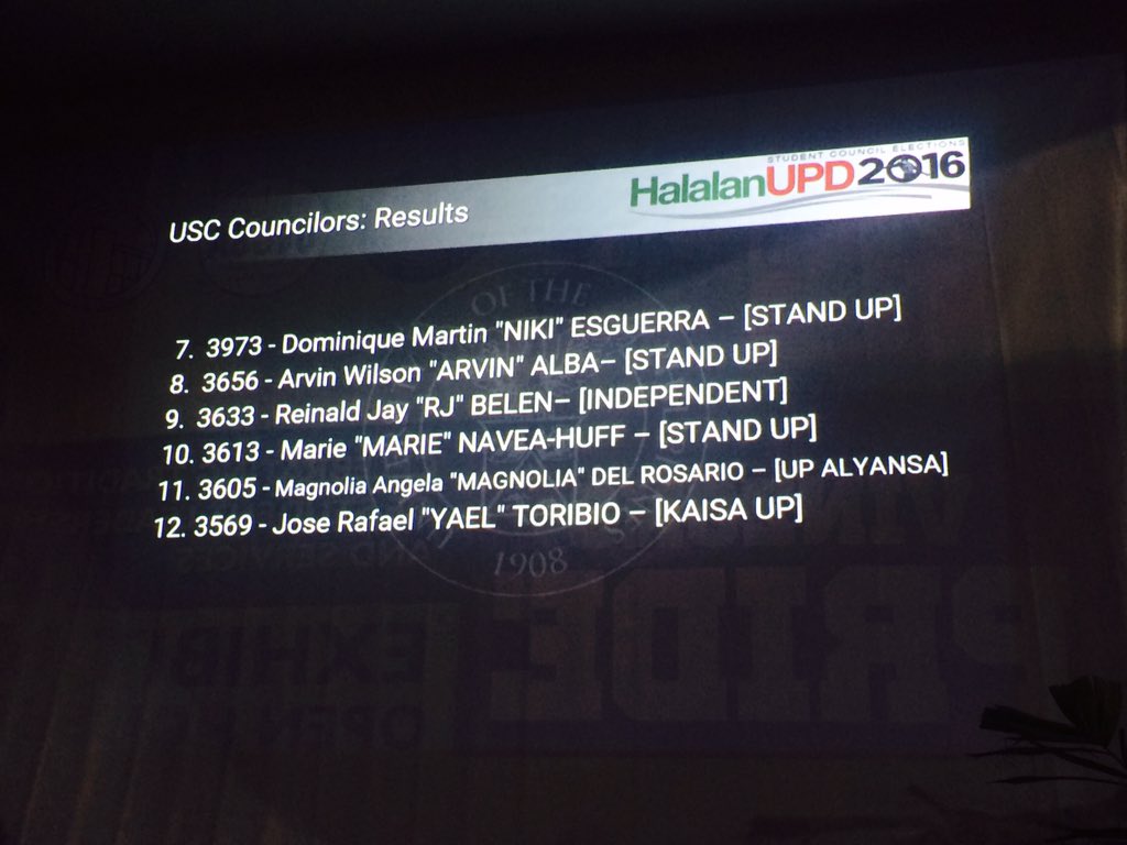 rojtirona's tweet photo. USC Councilors. 7/12 goes to STAND-UP ❤️ #HalalanUPD2016 https://t.co/YWjkE414yd