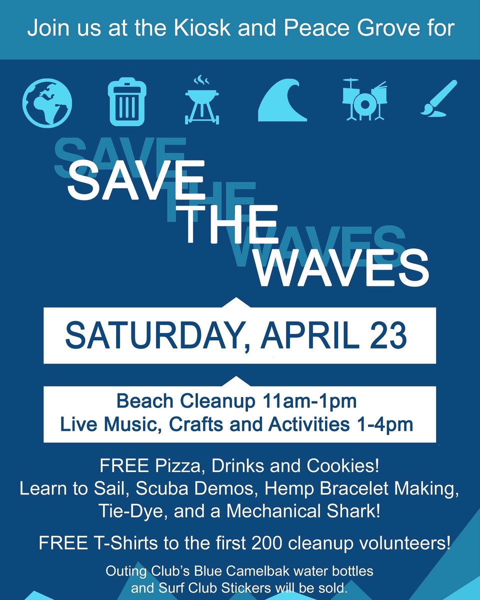 GUYS! It's Thursday!! #SaveTheWaves is 2 days away! Get ready for the most epic Saturday EVER! 🏄🏼🌺 #UNE #UNESurfClub