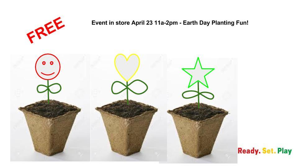 ToyandSport's tweet photo. Free Event this Saturday 4/23 @ 11am-2pm. Plant some seeds to celebrate Earth Day! https://t.co/EXxC0vCOWf