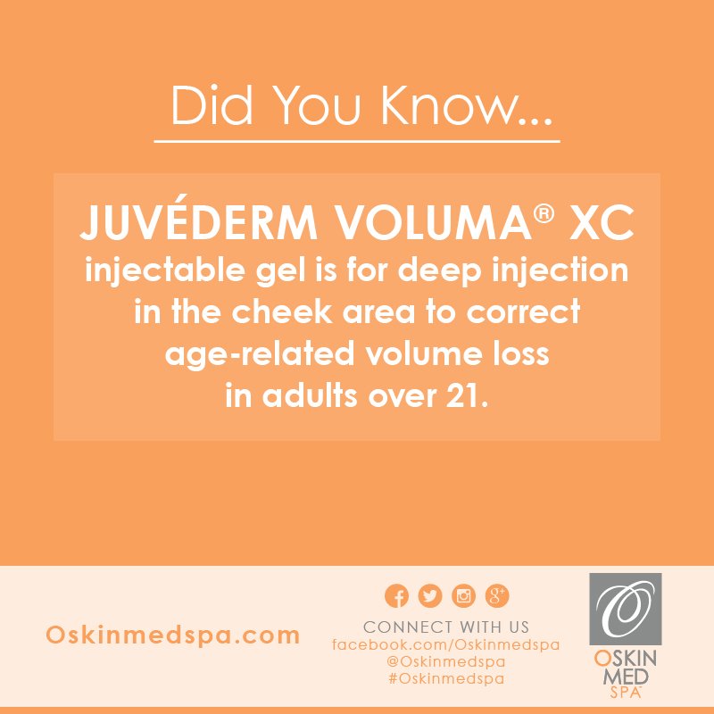 OskinMedSpa's tweet photo. Did You Know... #JuvédermVolumaXC #OSkinMedSpa #Skincare #Spa #HealthySkin #BodyTreatments #FacialTreatments https://t.co/auubuWf4vd