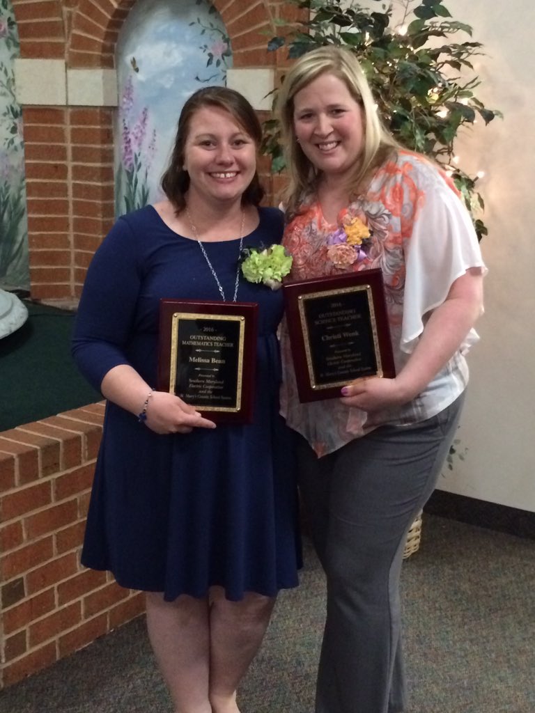 BBESLions's tweet photo. Congrats, to our very own Ms. Bean and Ms. Wenk! Both were honored last night as SMECO Math and Science T.O.Y. #BBES https://t.co/IE7hLerpSG