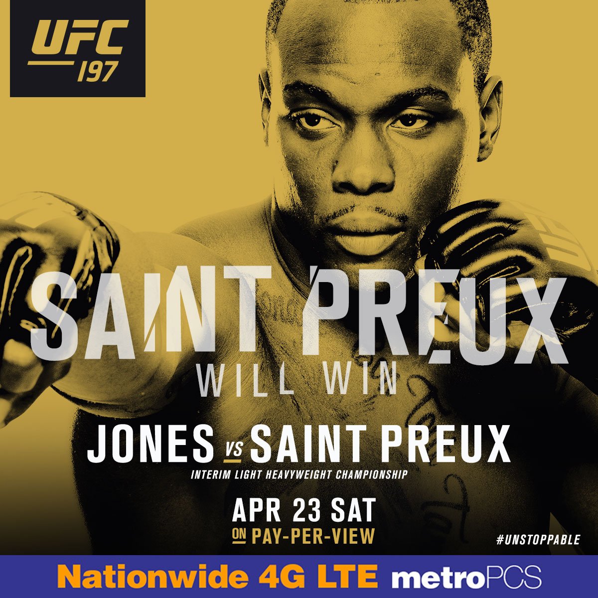 ufc's tweet image. RT if you&apos;re #DownWithOSP @003_OSP Saturday at #UFC197! Chance to win 🆓 PPV code➡️ bit.ly/1qCz8HF @MetroPCS