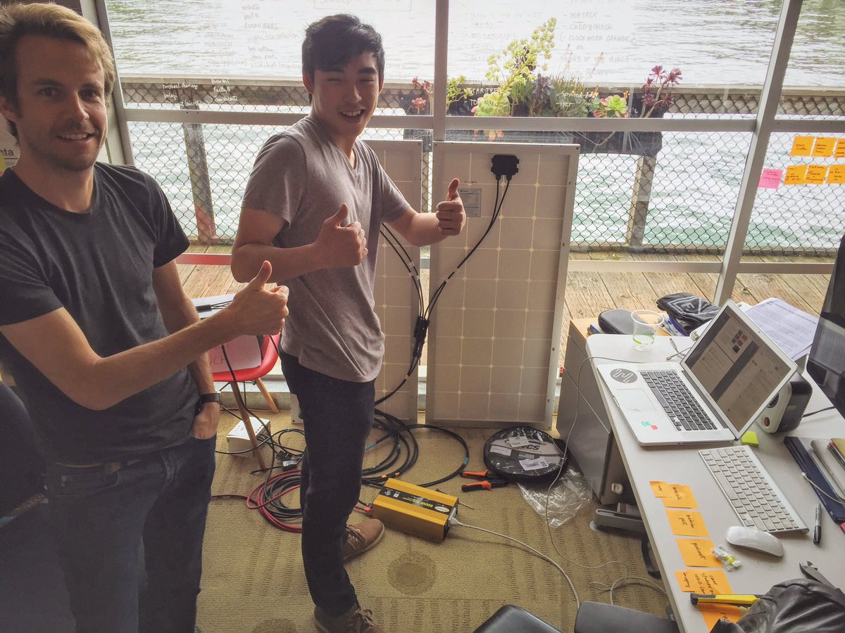 IDEOVC's tweet photo. .@_reidw_ + @Erirrows now have a solar charging MacBook. #bitsblocks #the500wattproject https://t.co/Mn0x5irRcD
