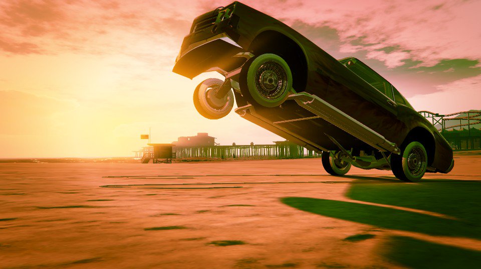 Useless_Mango's tweet photo. @RockstarGames An Inferno in the sunset #Snapmatic #GTAOnline #SabreTurboCustom https://t.co/myqkj80PBp