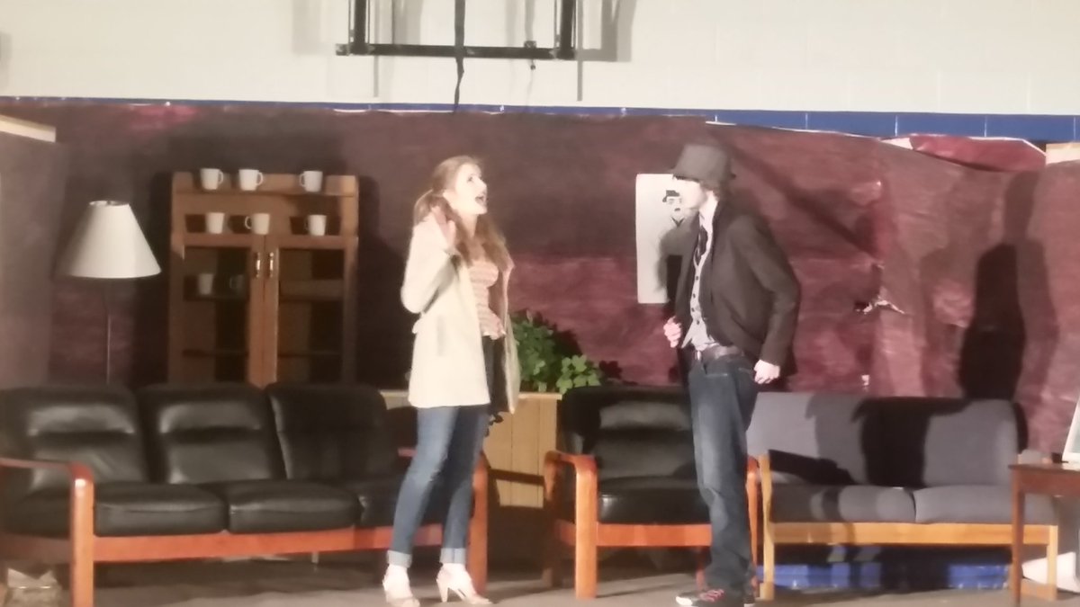 Waldeckwarriors's tweet photo. #WaldeckSchool spring drama rehearsal #MurderRunsInTheFamily. Showtime Friday 7:00 p.m. #comeonecomeall https://t.co/4yO0VfGq5e