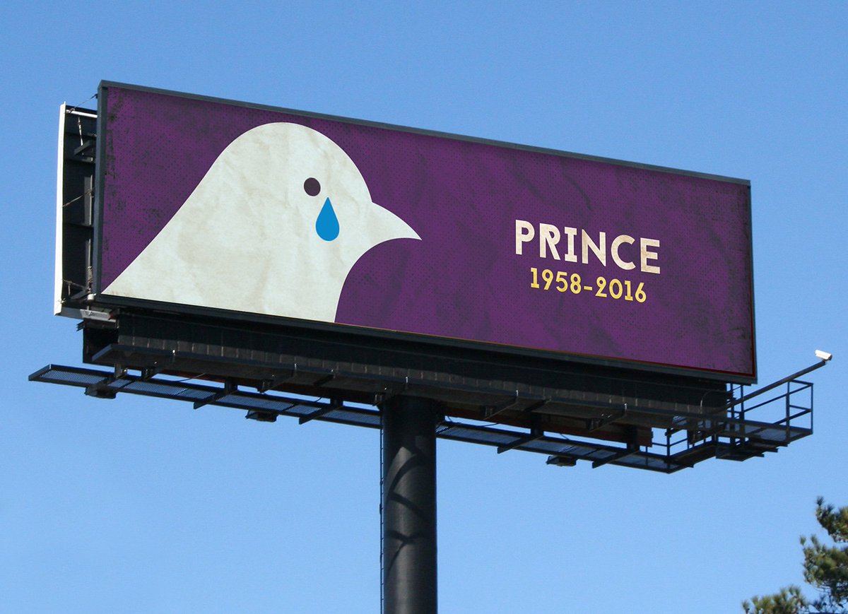 YourOAAA's tweet image. An #OOH industry tribute to the late #Prince. Rest in peace.