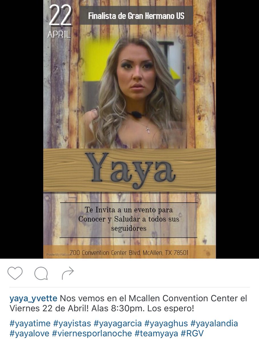 Yaya_Garcia16's tweet photo. Nos vemos chicuelos! #GranHermanoUS #teamyaya #YayaGHUS https://t.co/7clcYcKEGI