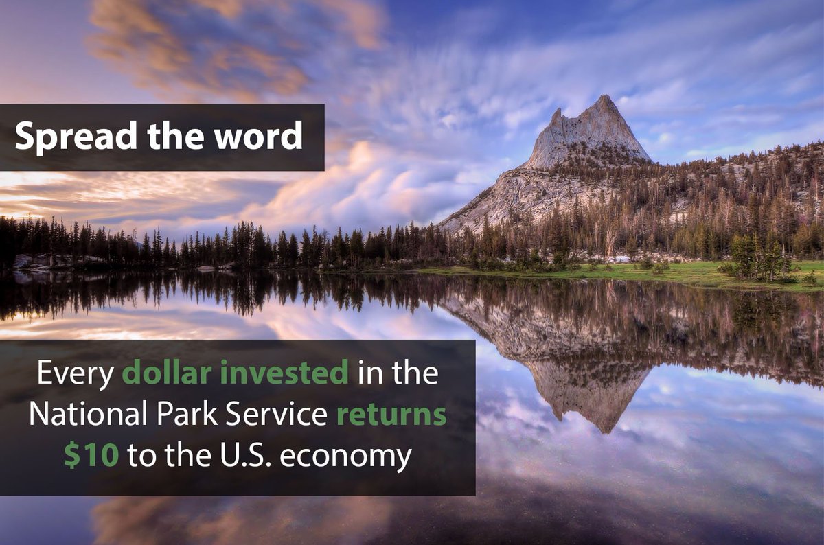 US Department of the Interior (@interior) on Twitter photo RT to spread the word → Every $1 invested in <a href="/NatlParkService/">National Park Service</a> returns $10 to the US economy #FindYourPark RT to spread the word → Every $1 invested in <a href="/NatlParkService/">National Park Service</a> returns $10 to the US economy #FindYourPark