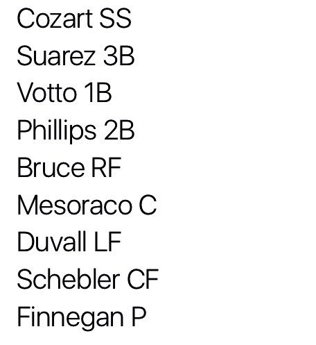 Johncastig's tweet photo. Para esta noche por @Independencia93 93.3 FM alineaciones de @Reds y @Cubs acompáñenos por favor. RT @ideltv https://t.co/ed1U2ADifh