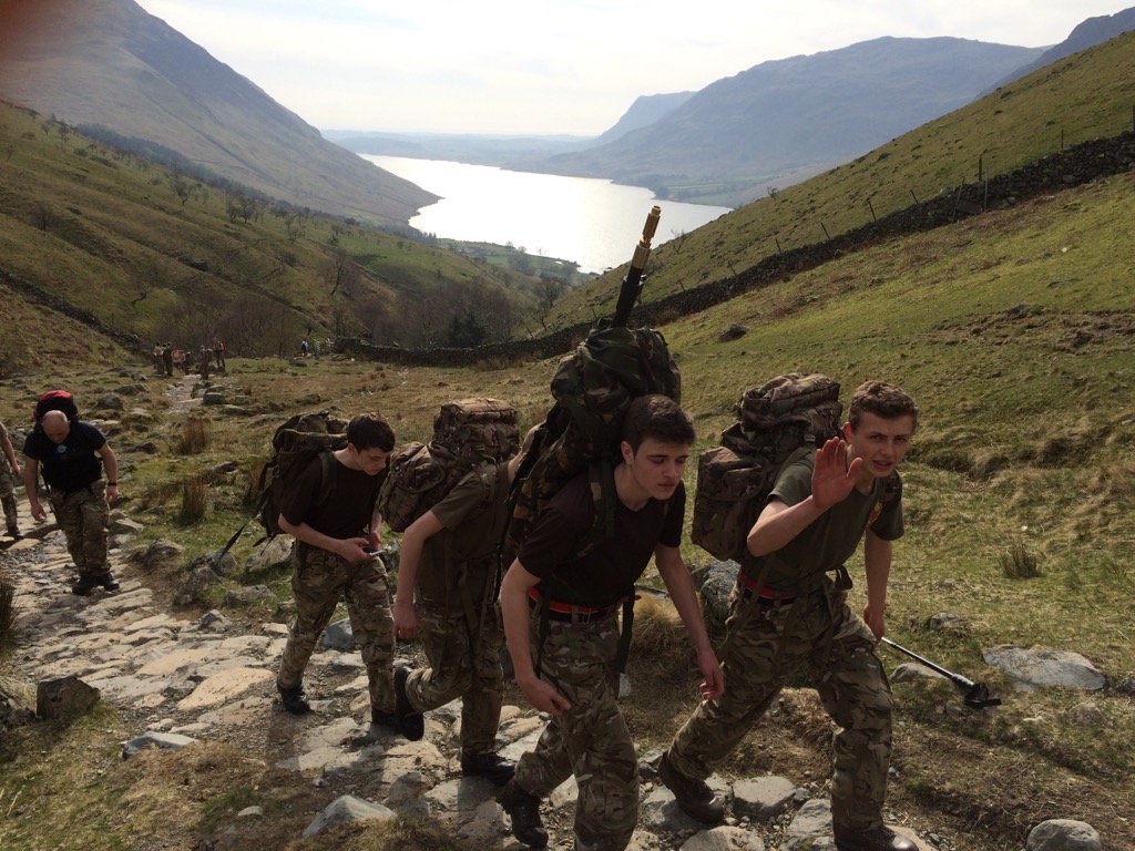 JohnBowness's tweet photo. The army cadets carrying part of the Queen's birthday beacon up Scafell Pike. More after 5 @RadioPegs @BBC_Cumbria https://t.co/Ogi5t6SZpW