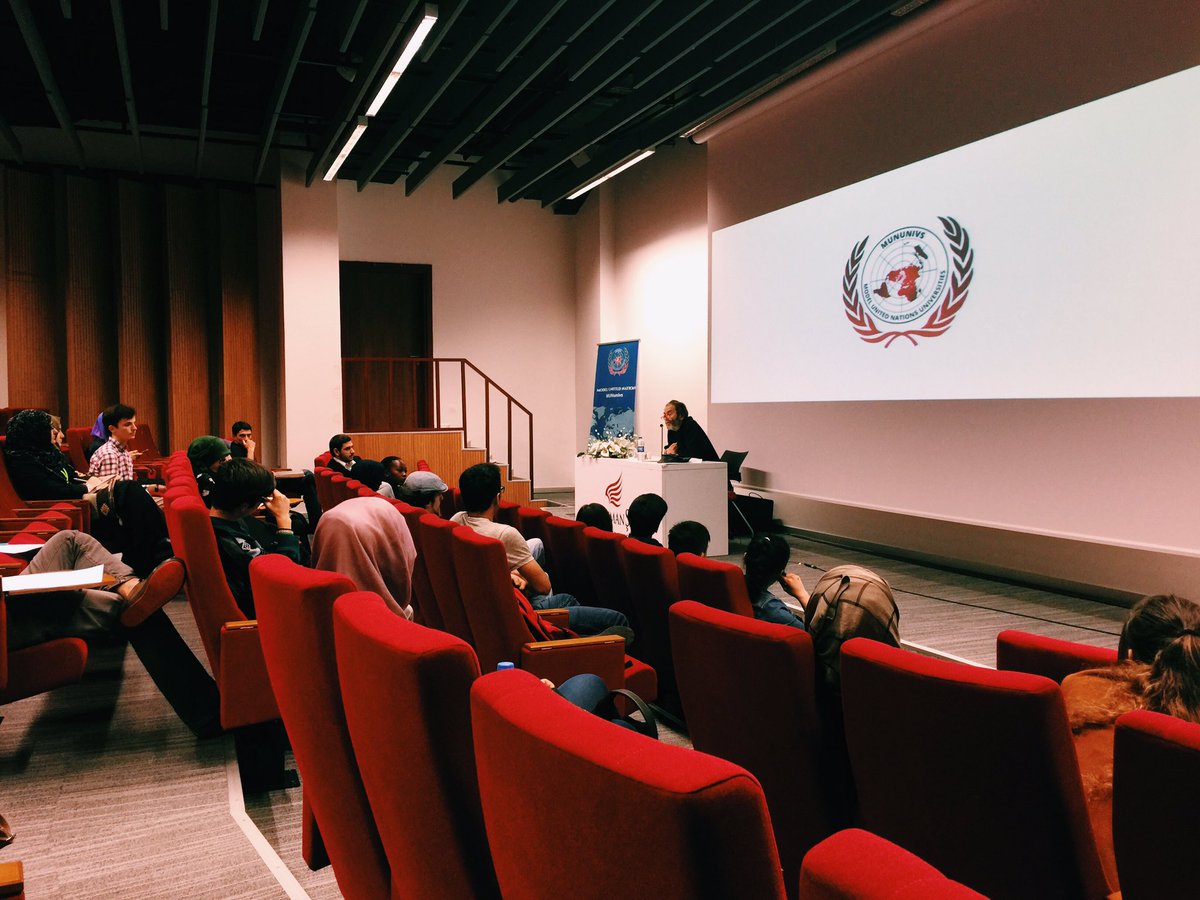 While Mr. Aktar is telling his 20 years of experience in UN. #MUNunivs2016  #MUNunivsSchool