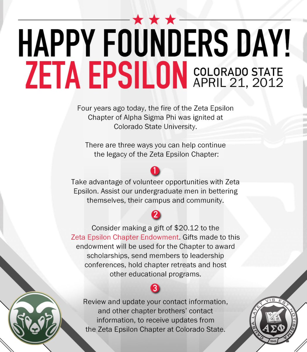 csuAlphaSig's tweet photo. Today marks our chapter's founders day! What a great year this has been and may there be plenty more to follow! https://t.co/iDO10QF71w