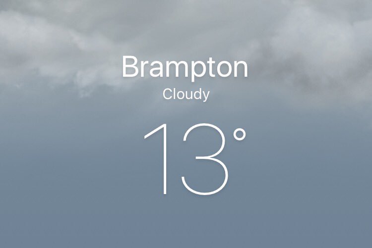 CClearIntention's tweet image. Today's current weather in Brampton, 13 degrees, with lots of clouds in the sky ☁️🌥☁️ #Brampton #GTA