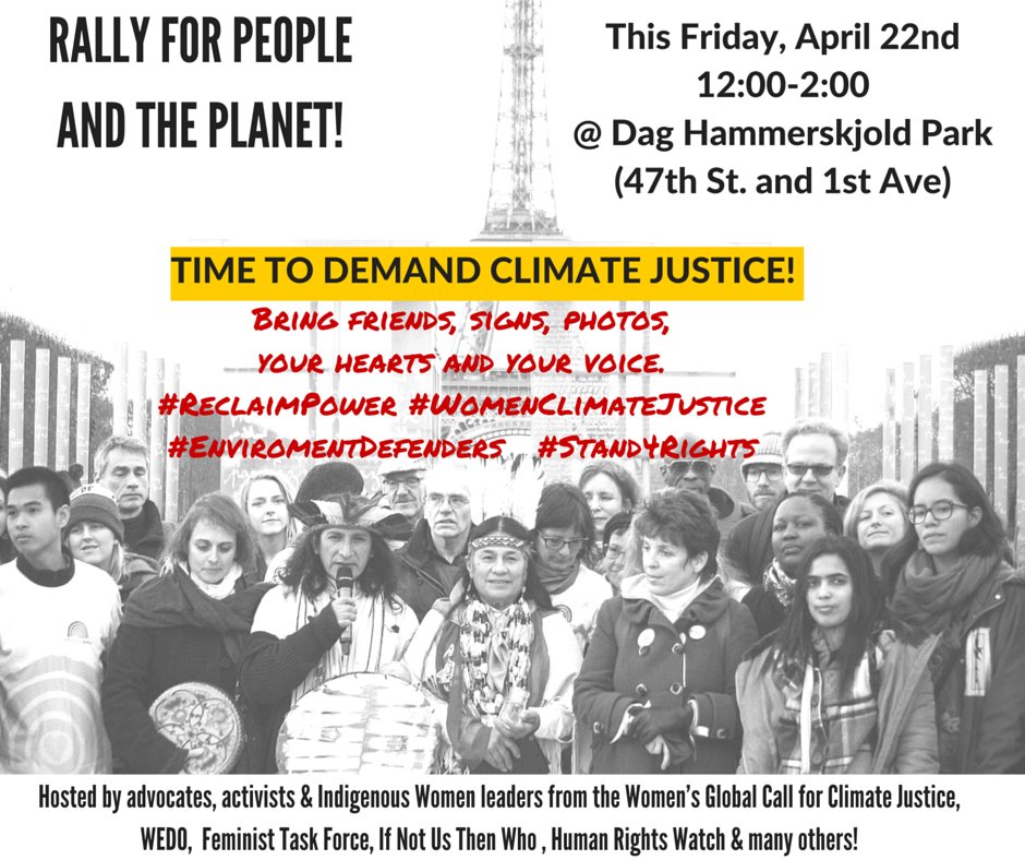 WEDO_worldwide's tweet photo. On Friday, let's Rally together for People and the Planet! #WomenClimateJustice #EnvironmentDefenders #Stand4Rights https://t.co/oFjqM443rk