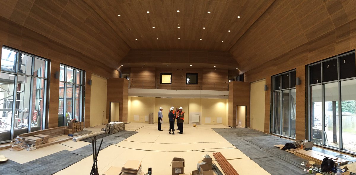 FEArchitects's tweet photo. Big timber lined box for great sound, Guildford High School Recital Hall @synergyllp @UnitedLearning @GuildfordHigh https://t.co/sg5Pi4ZG1r