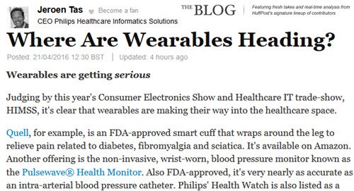 MedGizmo's tweet photo. #HufPost: Where Are #Wearables Heading https://t.co/sajbl4J2k2 #HealthTech #technews #wearabletech #digitalhealth https://t.co/V1rXNwGOJm
