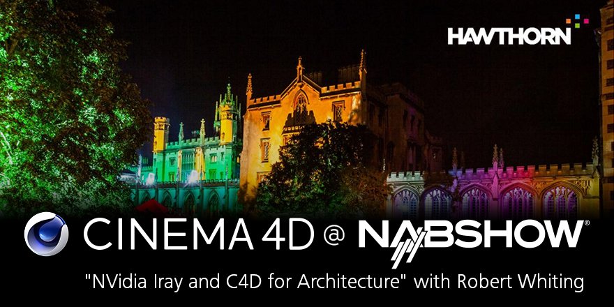 MaxonVFX's tweet photo. LIVE: @hawthornbiz demos @nvidia Iray and #Cinema4D for architecture at #NABshow https://t.co/j0PPfMu6DL #C4D https://t.co/1XerNetx6z