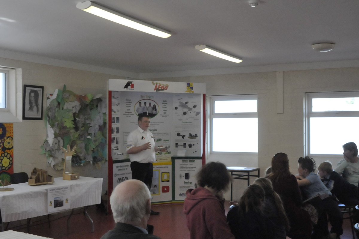 Aero_RacingF1's tweet photo. Keith was out presenting our Team today in front of parents and staff.#Commitment #afterschool2016 @F1inSchoolsIRL https://t.co/R8bevgLyaG
