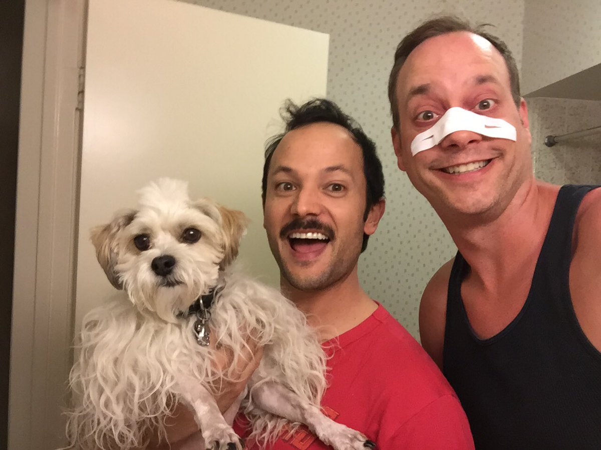 ThorandDudeman's tweet photo. On set with Tim and Prince Dudeman! #actor #IMDb #ryanthor #prince #Therapydog #film #la https://t.co/fEgYhWiZH3