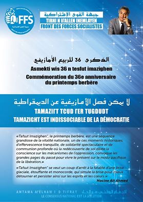 YoucefAouchiche's tweet photo. #FFS #Algérie Tamazight et indissociable de la démocratie https://t.co/VSUcef8zKA