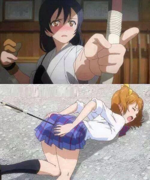 AudienceCapital's tweet photo. Arrows being shot in the perfect spot in anime becase why not. https://t.co/ViVgc0j5nm