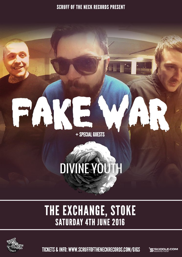 scruffoftheneck's tweet photo. NEW STOKE SHINDIG: SAT 04 JUN at @exchangestoke
@fakewarband
@divineyouthuk
+ special guests
#SOTNGigs https://t.co/LExjcMSsSD