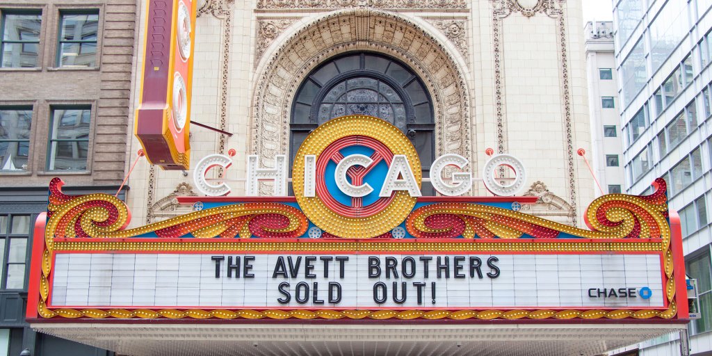 While we're in town, @joekwon80 is taking over @ChicagoTheatre Instagram. Follow @chicagotheatre + tag #AvettBrosChi