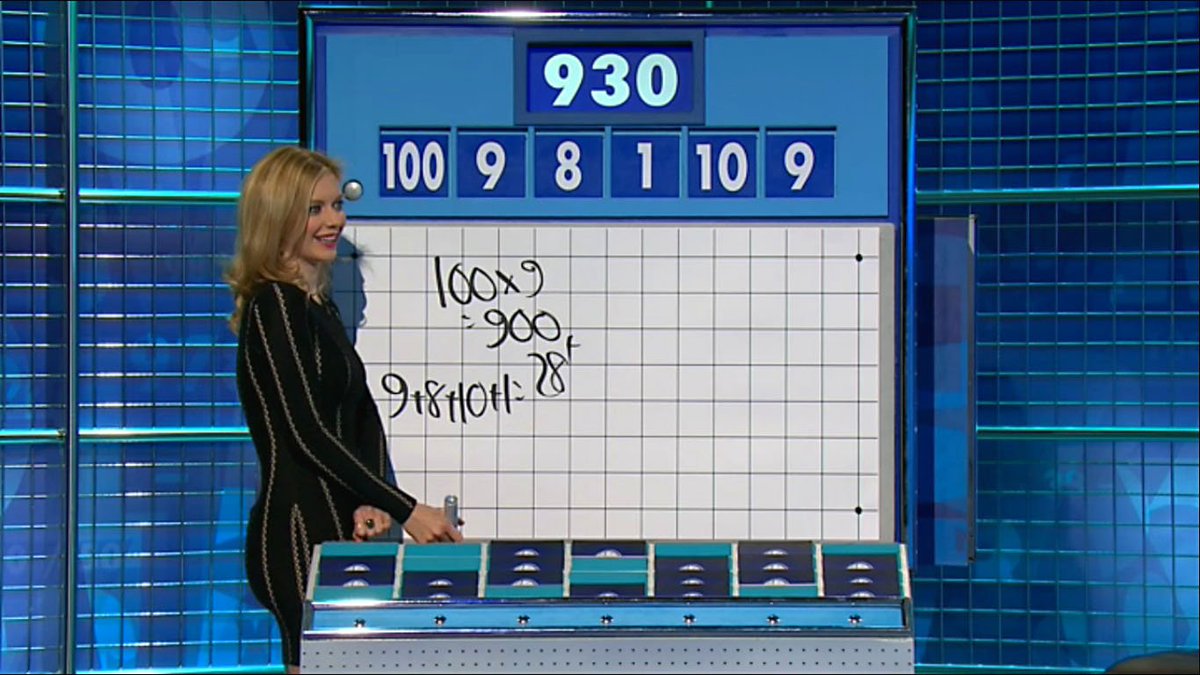 RachelRileyFC's tweet image. Rachel Riley on today&apos;s #Countdown. #Numbers2 #Pinstriped