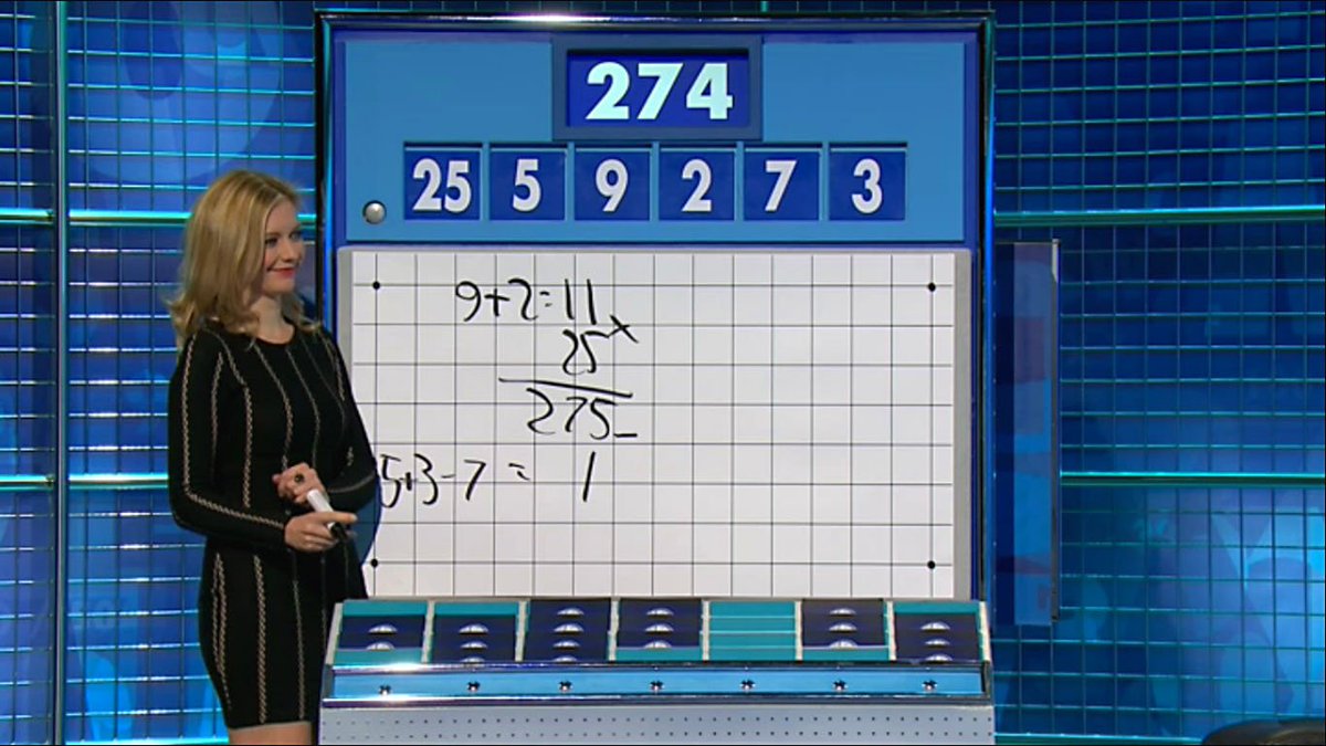 RachelRileyFC's tweet image. Rachel Riley on today&apos;s #Countdown. #Numbers2 #Pinstriped