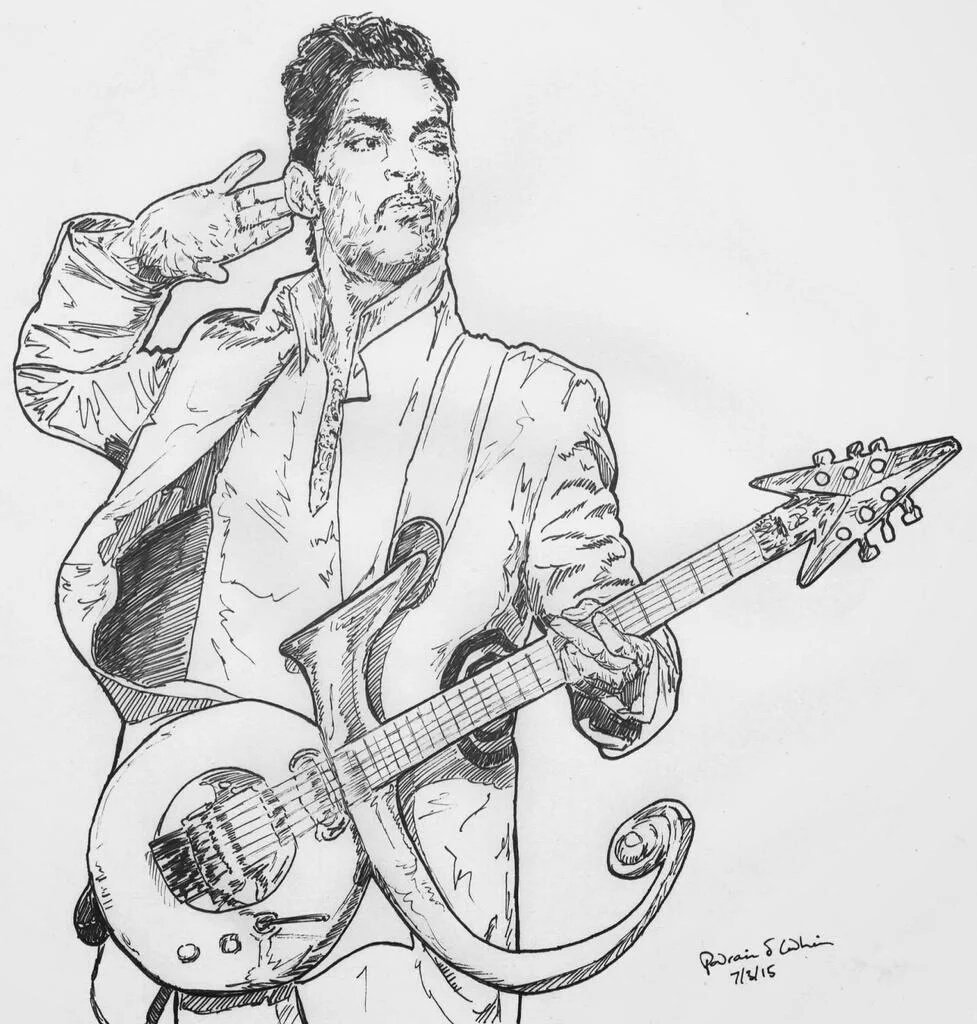 Cadhain's tweet photo. Rest in peace, Prince. He's been the soundtrack to a lot of my art. https://t.co/tF0Gs0BvzJ
