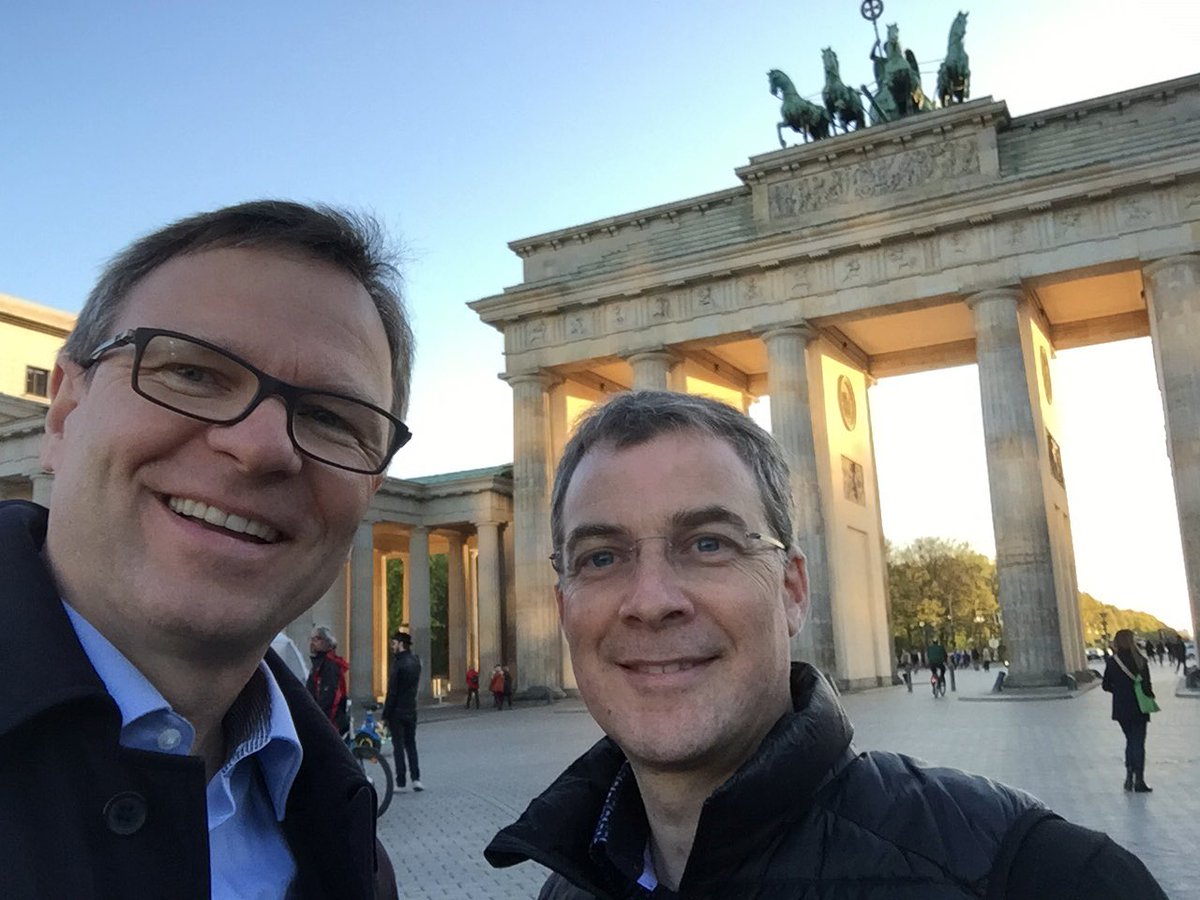 Bernard Montel and Ralf Kaltenbach enjoy Berlin after successfull CyberSec Workshops at rethinkitus