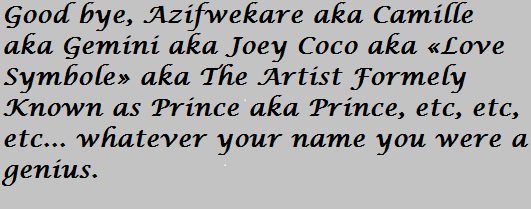 lordsbannisters's tweet photo. Adieu #Prince... https://t.co/JLkaxtqQxR