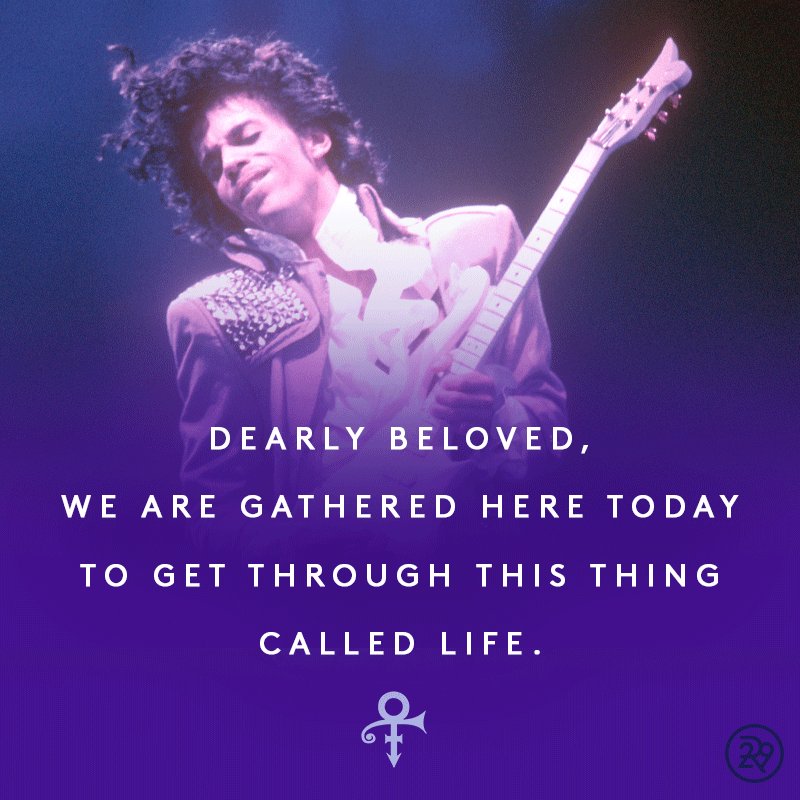 Refinery29's tweet photo. Our hearts ache at the news in Prince's passing. We're eternally grateful for everything he brought this world. https://t.co/nAmpwBK9qr
