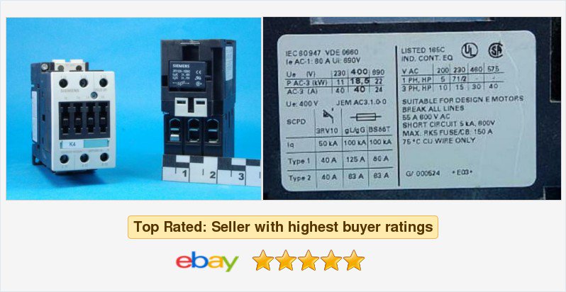 ElecSurplus's tweet photo. SIEMENS - 3RT1035-1BB40 - Sirius 3-Pole 15-30HP 24VDC Contactors #siemen https://t.co/JAuAgM9hfk? https://t.co/FEhRdp6V4d
