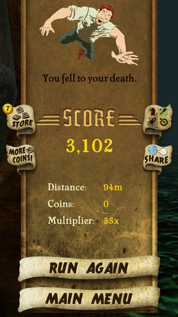 alainarogerss's tweet photo. I got 3,102 points while escaping from demon monkeys. Beat that! https://t.co/fVQh96I6Cr #TempleRunh https://t.co/kQ0WlgYA4f
