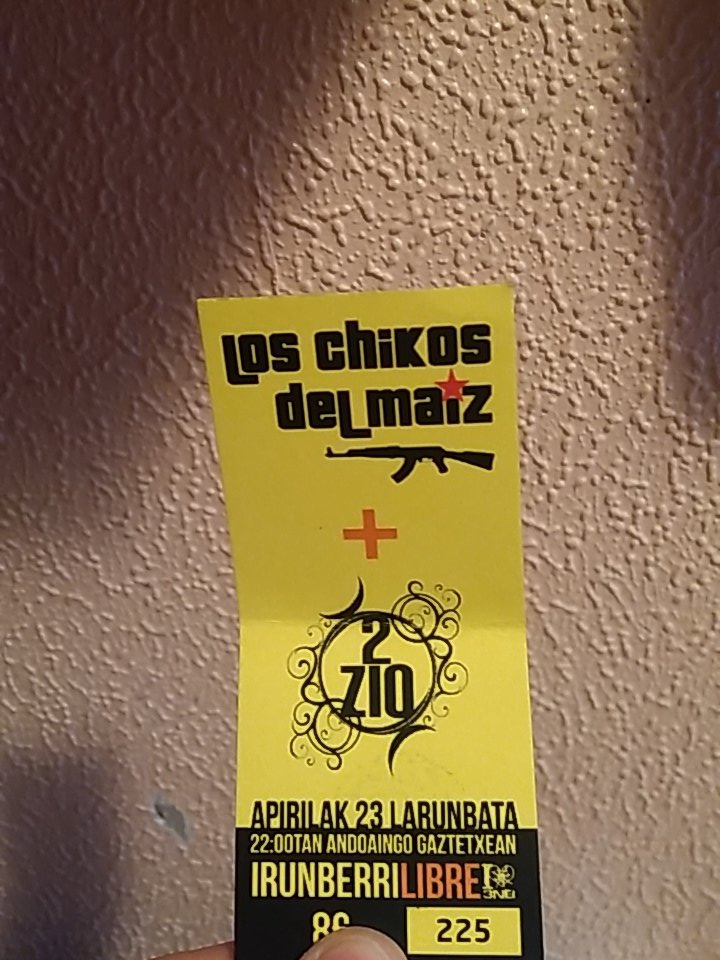 borrept16's tweet photo. Preparado para ver a los @chikosdelmaiz @Nega_Maiz @ToniElSucio en andoain 👌👌 https://t.co/cw0oHRXp52
