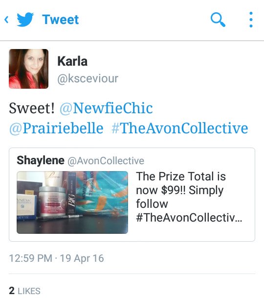 AvonCollective's tweet image. #TheAvonCollective CONGRATULATIONS KARLA @ksceviour for being this month's winner! I hope u enjoy 😊