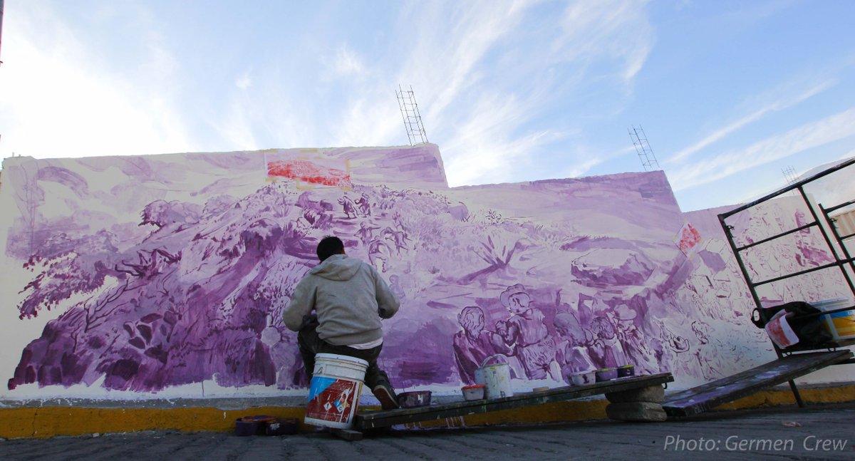 El nuevo mural de Palmitas, por el maestro ENE. #muralismomexicano #streetart #streearttphotograpy #streetartmexico