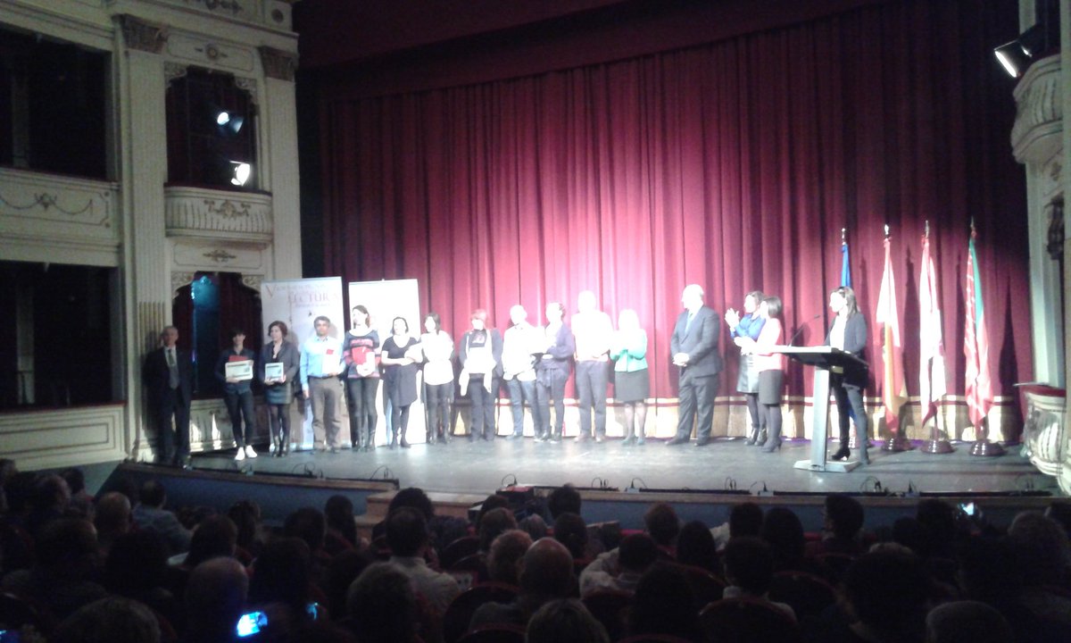 Entrega de premios a los responsables de los grupos de Teatro. #FomentoLecturaZamora