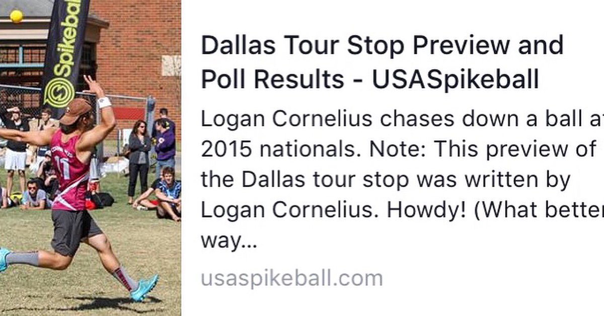 SpikeballRA's tweet photo. Dallas Preview is up on #TheRally ! Find it here: https://t.co/UTsreJszju #spikeball #usaspikeball https://t.co/fTmrkDMDxT