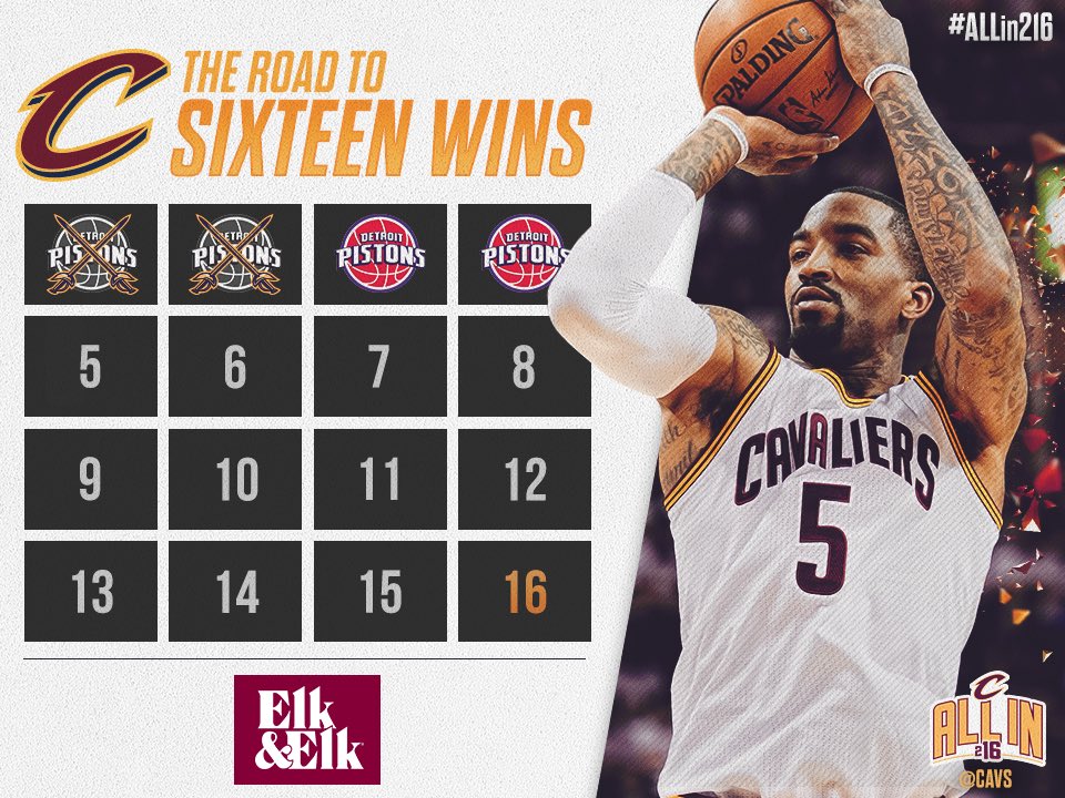 cavs's tweet photo. Two down.
 
14 to go.
 
#ALLin216 https://t.co/AOMkQp4rfb