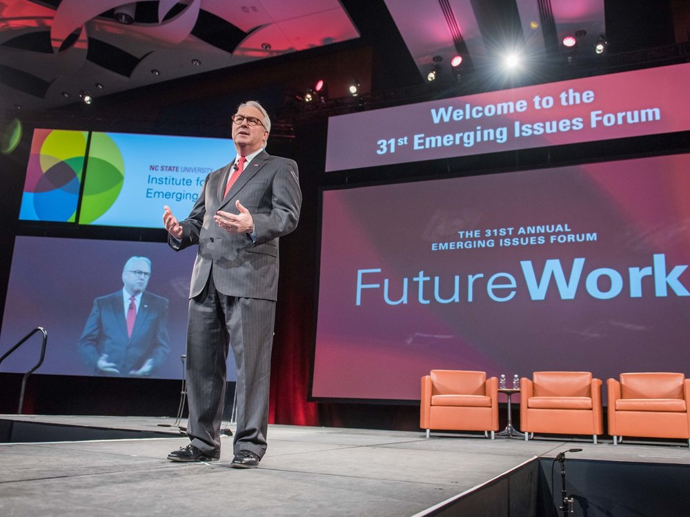 emergingissues's tweet photo. Belated happy birthday to @NCState Chancellor #Woodson! #IEIFlashback #TBT (📸: @benmarkoch) #EIF2016 #IEIFutureWork https://t.co/3b5eXBWBCU