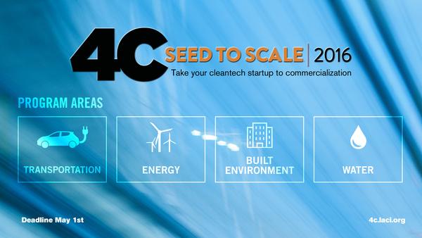 laincubator's tweet photo. #cleantech #entrepreneurs with great ideas who need access to market: apply to #4CSeedToScale by May 1 https://t.co/mKUWGCEFUy
