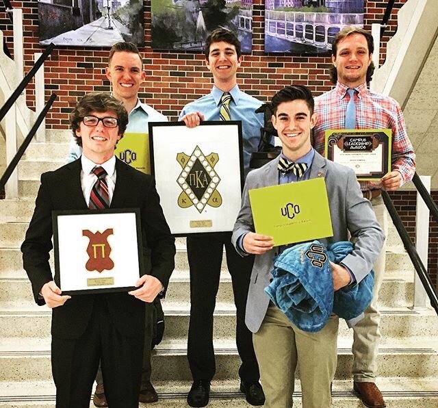 We are proud of our brothers for receiving awards at last night's Campus Leadership Awards Banquet. #TruePIKE #φφκα