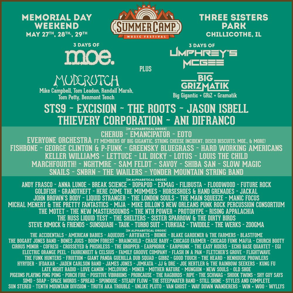 summercampfest's tweet photo. Our full lineup w/ @every1orchestra artists, contest winners, & a few last minute adds! Tix: https://t.co/XDM1hbBbuI https://t.co/dCx5N69GFw