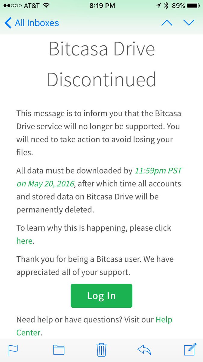 algerts's tweet photo. Thank you @Bitcasa for bringing it home once more with your emotionless communication style 🤕💩😷 #bitcasa #shitcasa https://t.co/zm8wQhMEu9