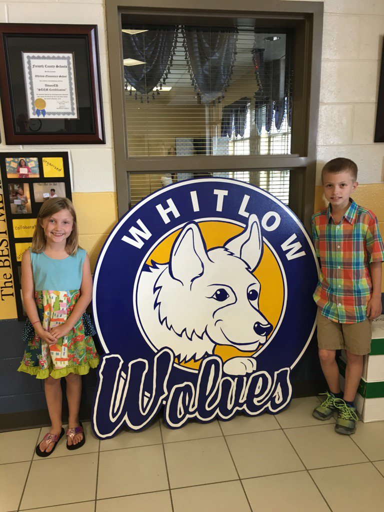 Thank you Schoonover family for making the beautiful wolf sign.  Can't wait to hang it!  <a href="/WhitlowES/">Whitlow Elementary</a> <a href="/FCSchoolsGA/">Forsyth County Schools</a>