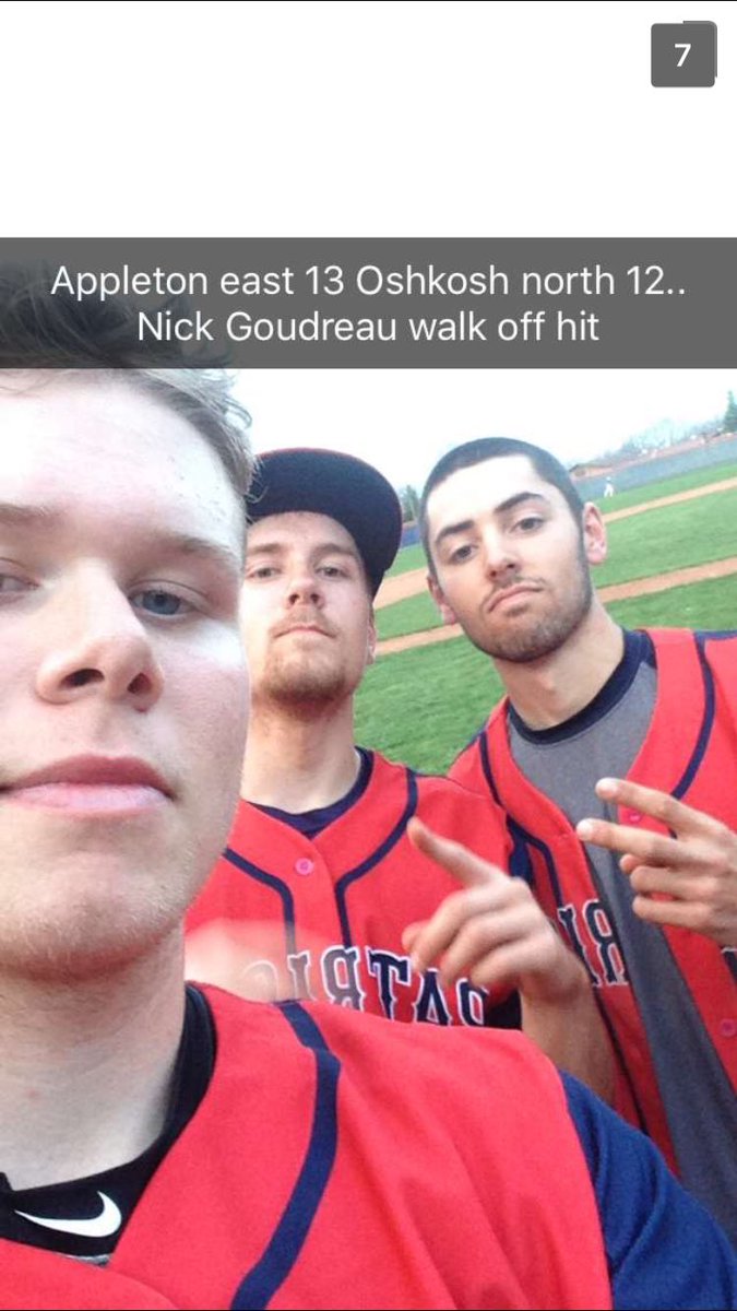 Appleton East beat Oshkosh North 13-12 thanks to Nick Goudreau's walk-off (via <a href="/DriscollCullen/">Cullen Driscoll</a>)