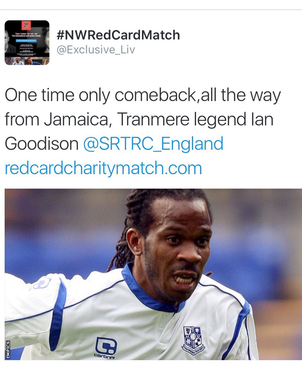 selinajayneLLB's tweet image. So pleased to announce #IanGoodison @tranmererovers will be joining our legends team @SRTRC_England #NWRedCardMatch